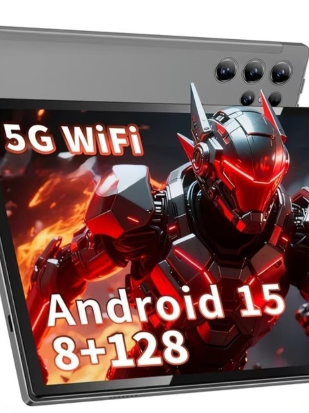 Android 15 Tablet - Gray 8GB RAM + 128GB Storage with 5G WiFi